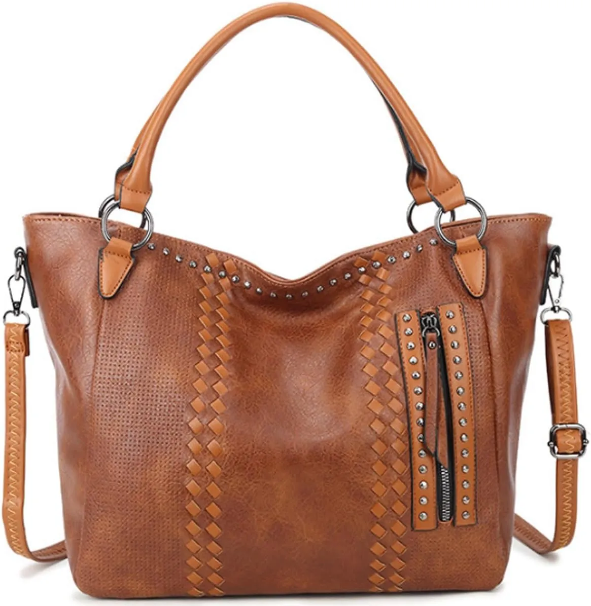 Tote Bag for Women PU Leather Shoulder Fashion Hobo Bags Large Purse and Handbags with Adjustable Shoulder Strap