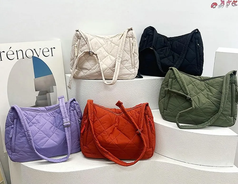 Tote Bag with Zipper Large Capacity Casual Shoulder Handbags with Inner Pocket Women's Crossbody Shoulder Handbags Hobo Bag