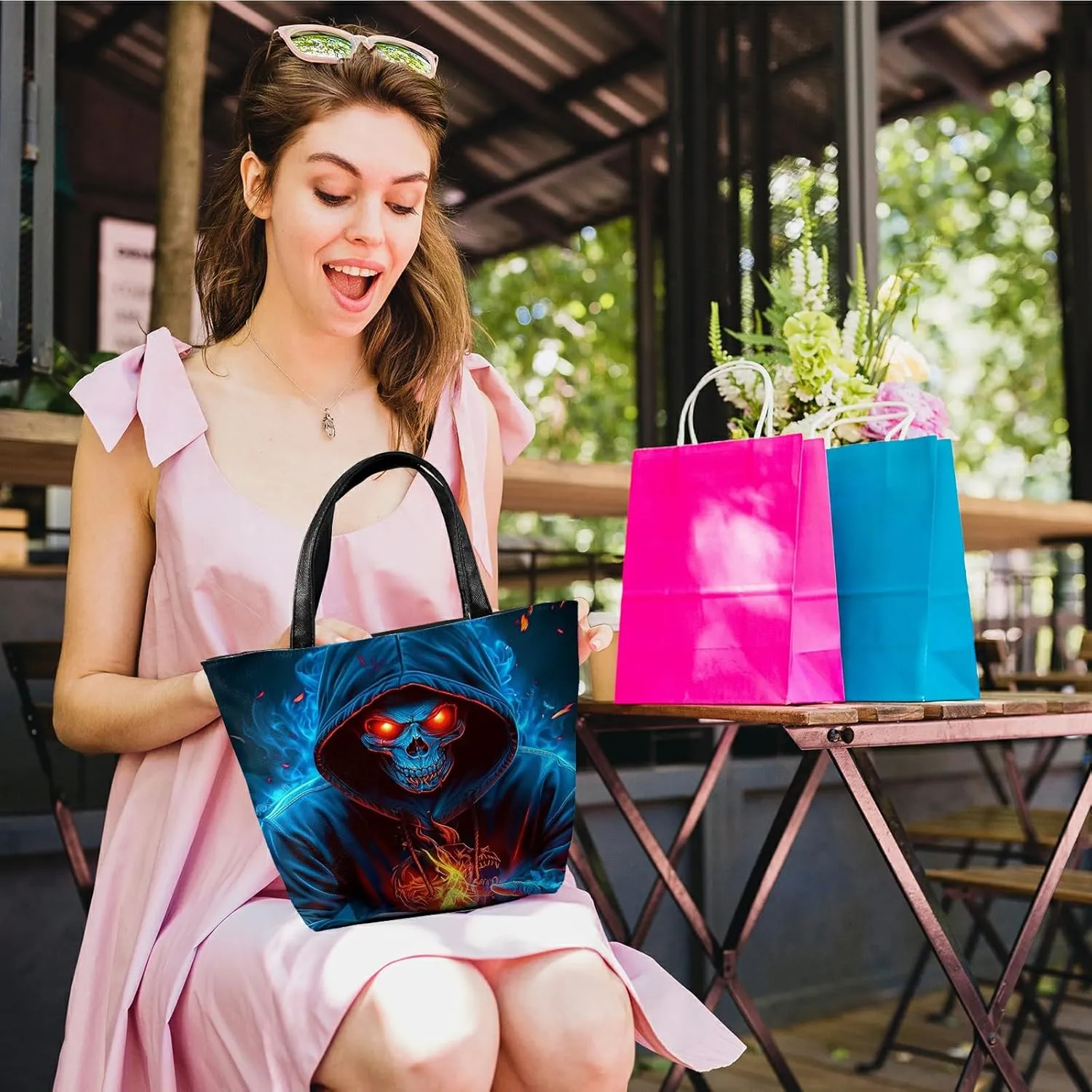 Travel Tote Bags Leather Purses for Women, Shoulder Bag with Zipper, Top Handle Ladies Shoulder Bags