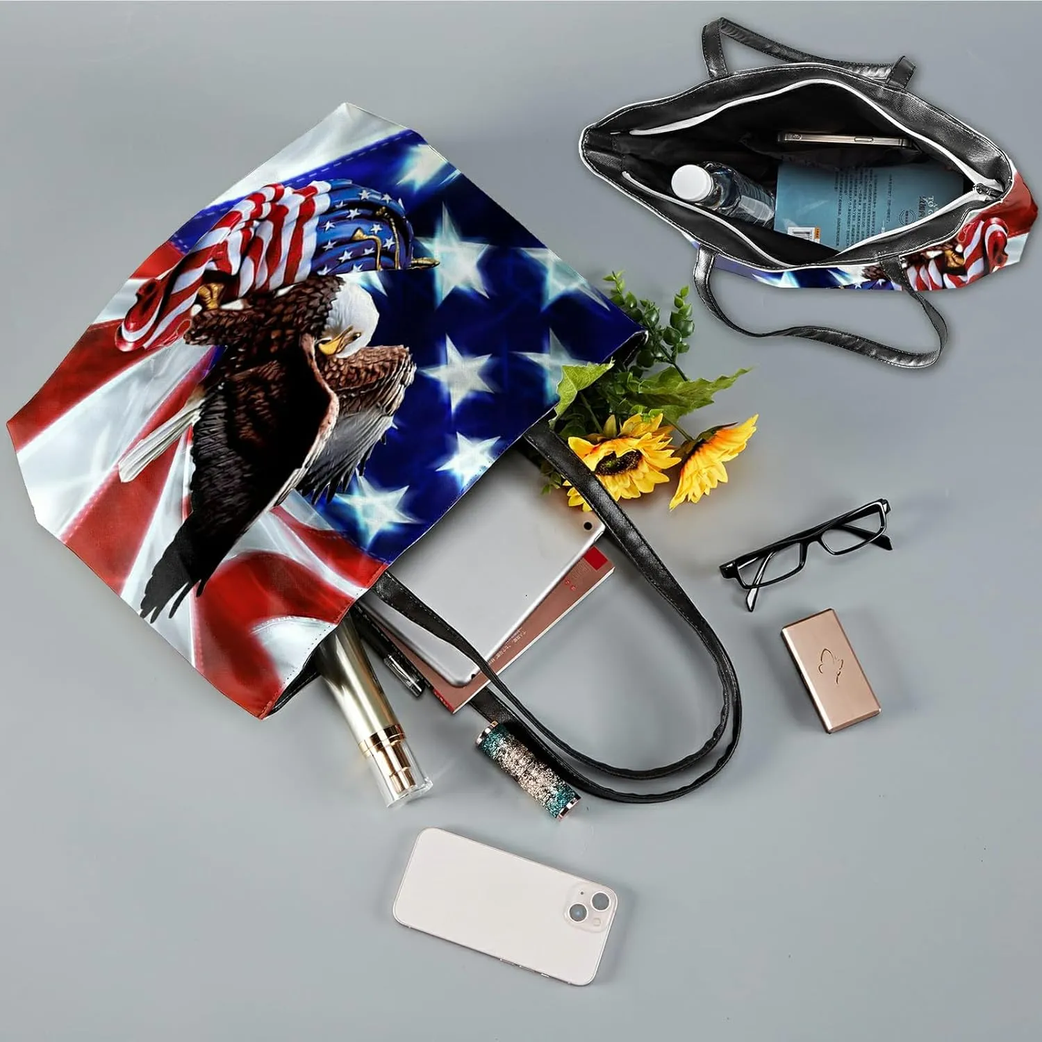Travel Tote Bags Leather Purses for Women, Shoulder Bag with Zipper, Top Handle Ladies Shoulder Bags