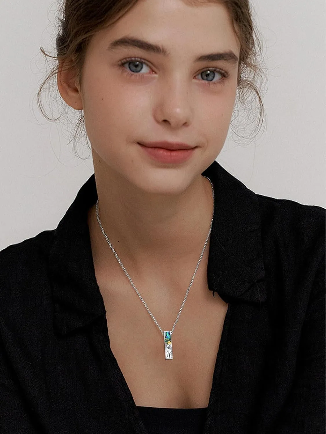 Urn Necklaces for Ashes 925 Sterling Silver Abalone Shell Cremation Jewelry for Ashes Keepsake Locket Pendant for Women Human Pet