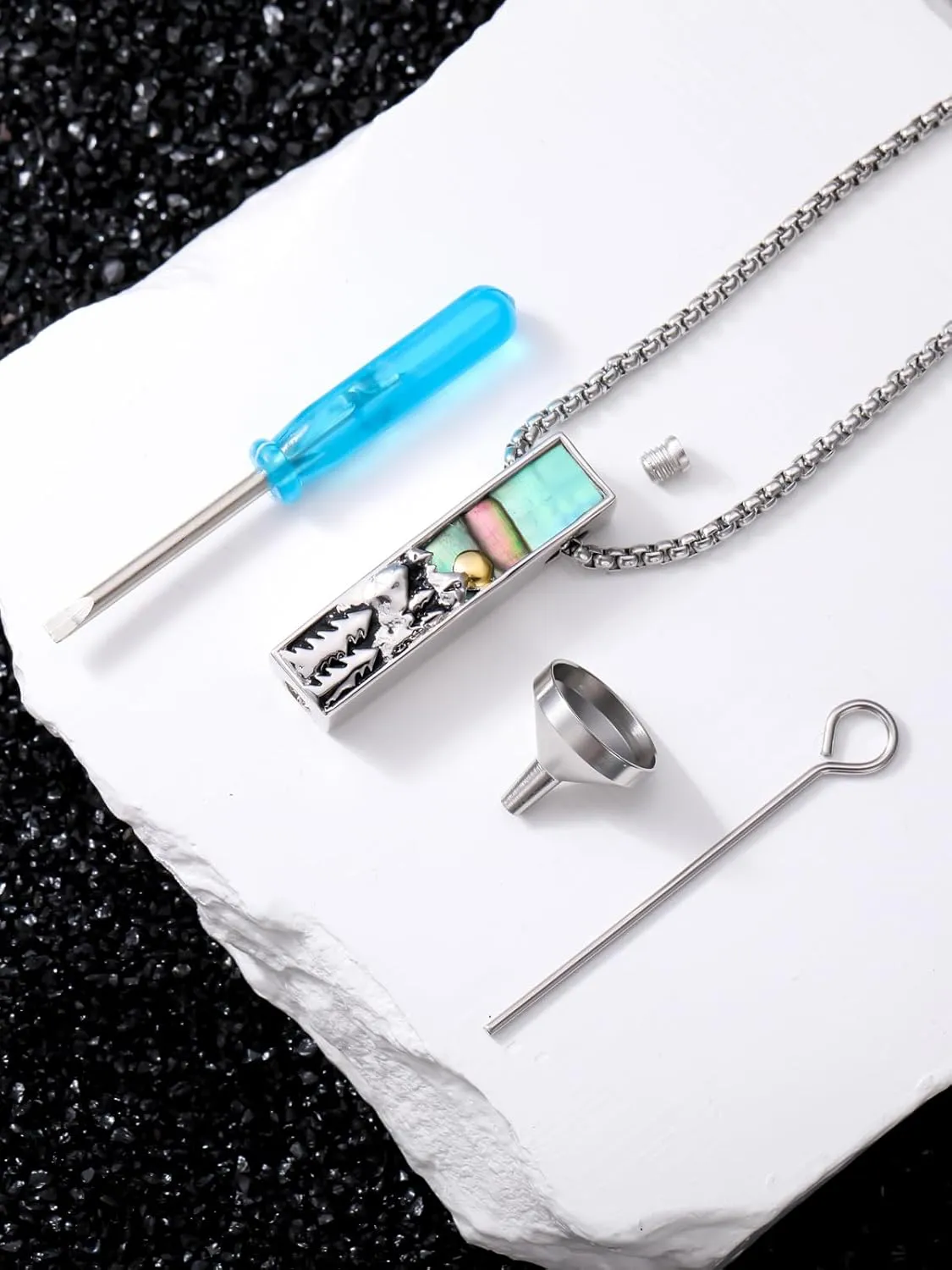 Urn Necklaces for Ashes 925 Sterling Silver Abalone Shell Cremation Jewelry for Ashes Keepsake Locket Pendant for Women Human Pet