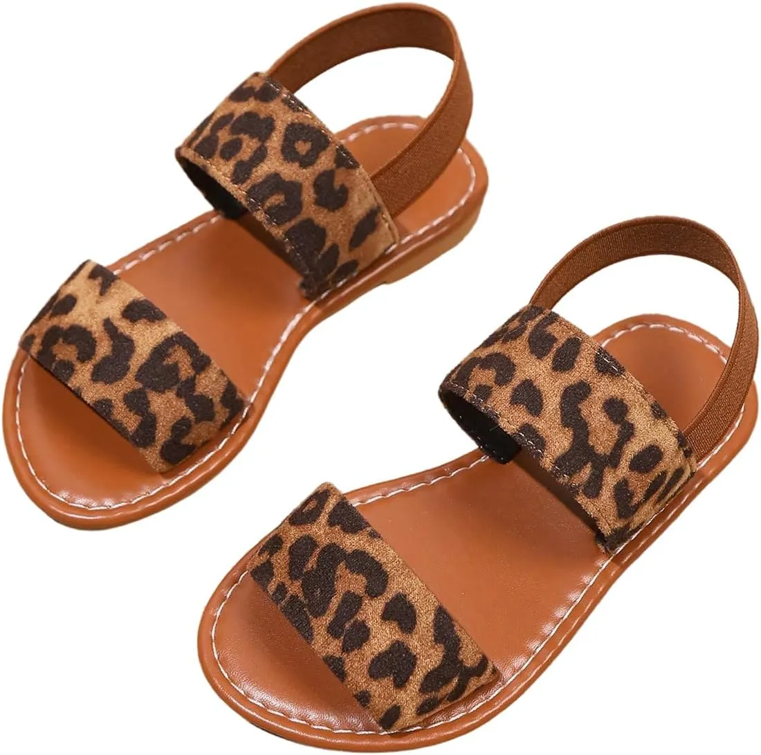 Verdusa Girl's Braided Woven Leather Sandals Ankle Strap Open Toe Flat Sandals