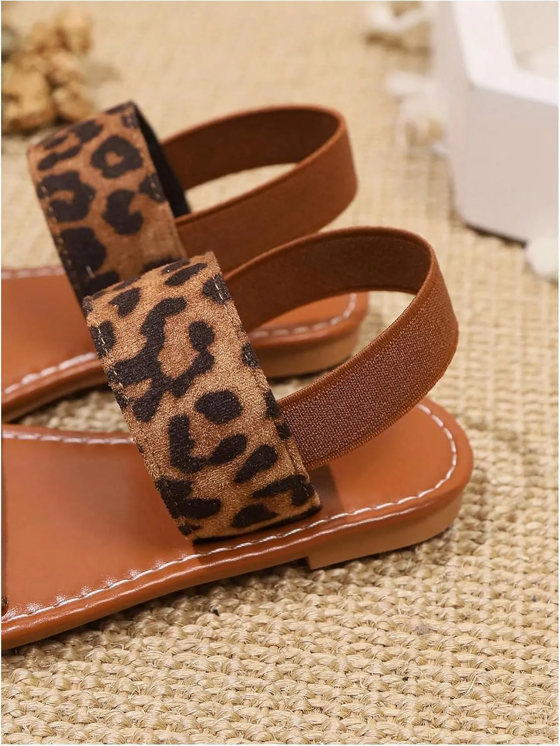 Verdusa Girl's Braided Woven Leather Sandals Ankle Strap Open Toe Flat Sandals