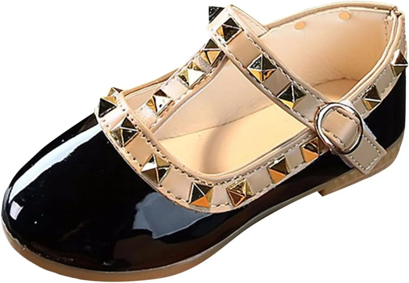 Walking Shoes for Boys Girls Dress Glitter Sequins Crystal High Heels Closed Toe Party Wedding Flower Shoes