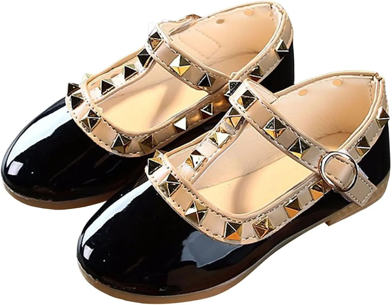 Walking Shoes for Boys Girls Dress Glitter Sequins Crystal High Heels Closed Toe Party Wedding Flower Shoes