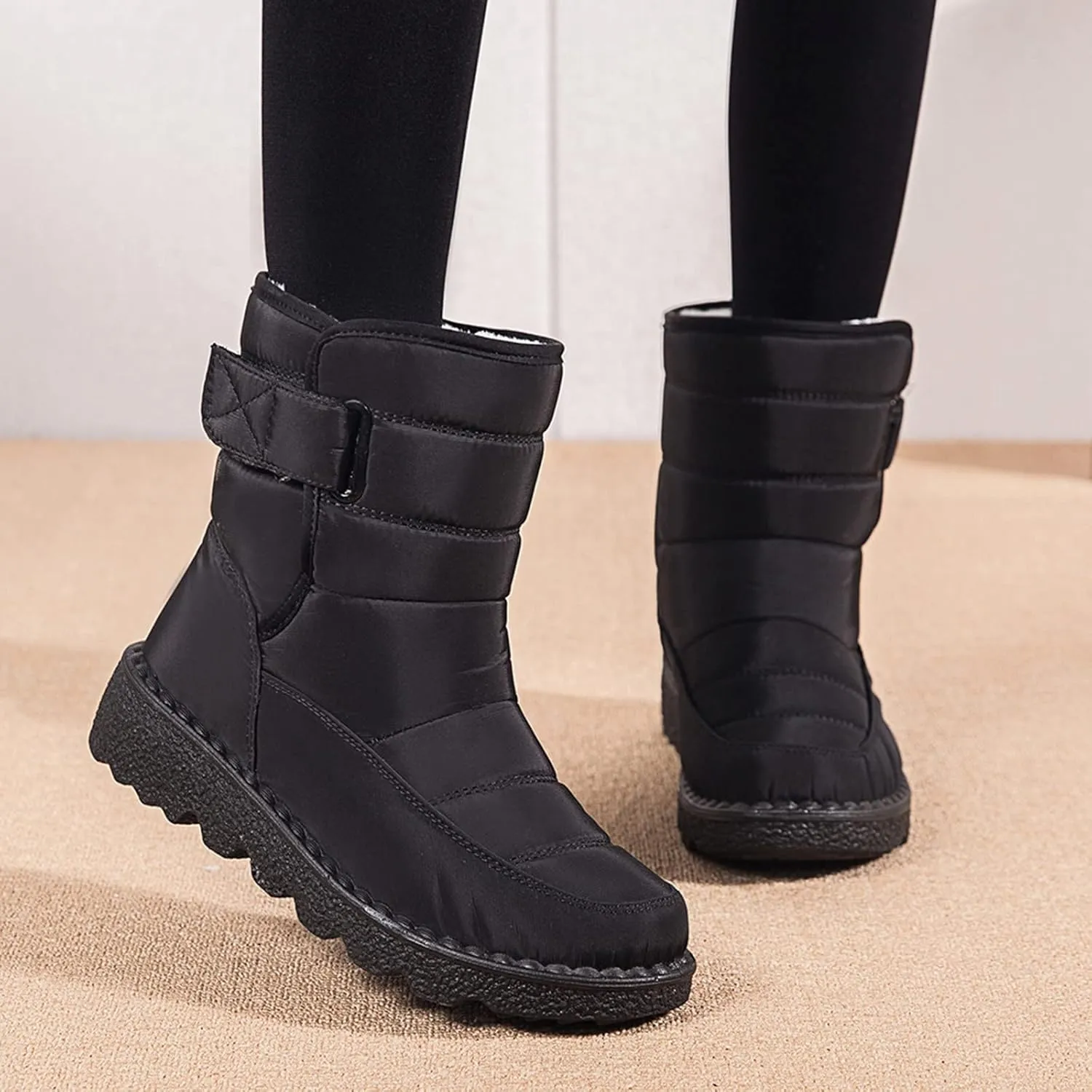 Waterproof Winter Boots Women Wide Snow Boots for Women Cute Ankle Extra Wide Width Women's Winter Boots Outdoor Boots Women 9.5 Botas Para El Frio De Mujer Largas