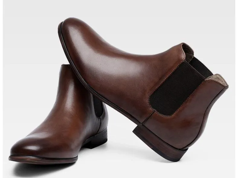 West Louis British Style Chelsea Leather Boots
