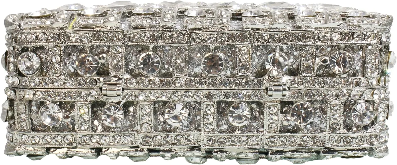 Women Box Crystal Clutch Purse Elegant Formal Purses Bridal Rhinestone Handbags Party Clutch Bag