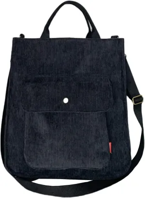Women Corduroy Tote Bag Vintage Crossbody Bags Commuter Bags Handbag Purse Satchel