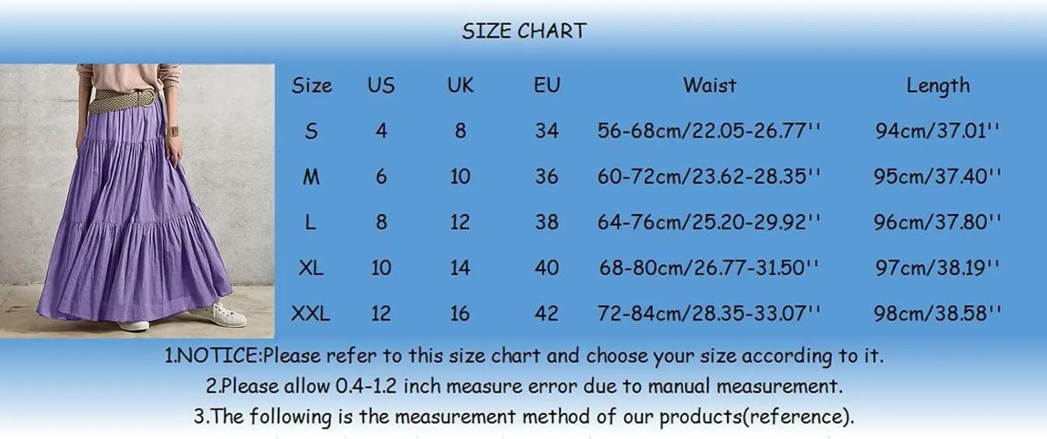Women Long Lightweight Layered Skirt High Waist Pleated A Line Swing Skirt Midi Skirt 2024 Trendy Skirts