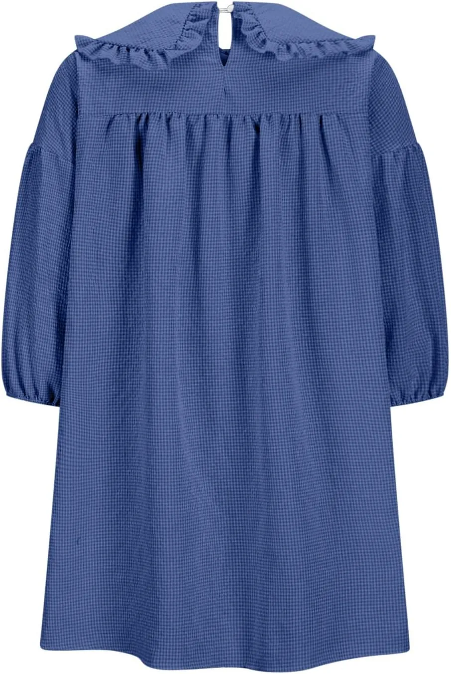 Women Oversized Smock Dresses Cute Doll Collar 3/4 Length Puff Sleeve Midi Dress Loose Comfy Beach Casual Sundress