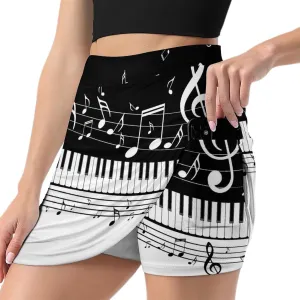 Women Workout Tennis Skirts with Pockets Activewear Sports Skort Built-in Shorts