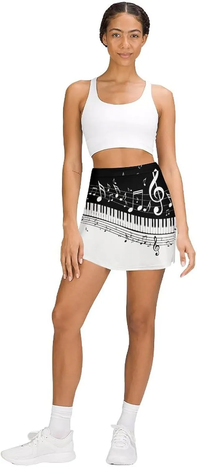 Women Workout Tennis Skirts with Pockets Activewear Sports Skort Built-in Shorts