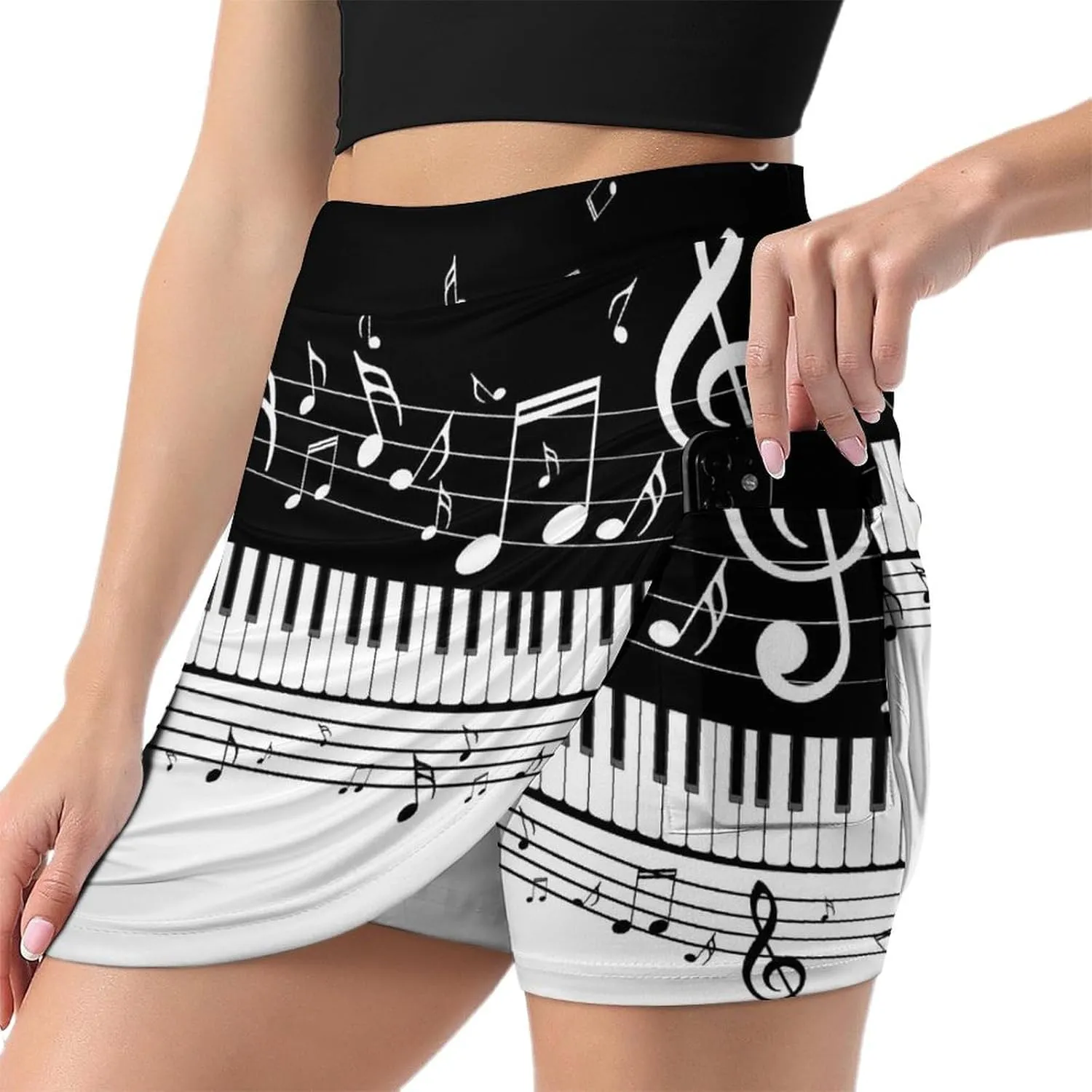 Women Workout Tennis Skirts with Pockets Activewear Sports Skort Built-in Shorts