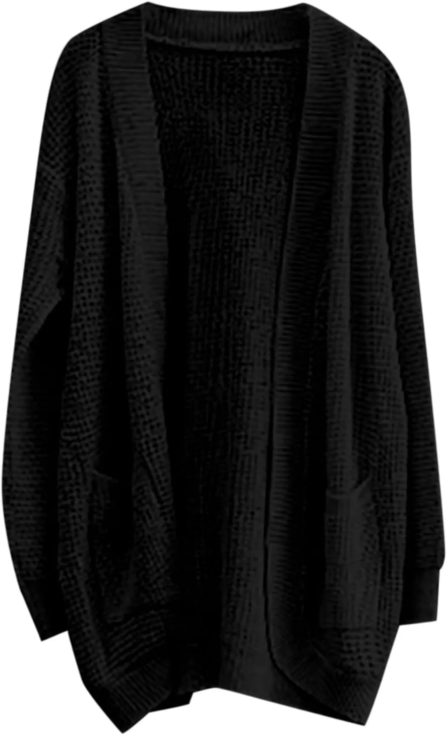 Womens Casual Lightweight Long Sleeve Cardigan Flowy Soft Open Front Knit Sweaters 2023 Fall Winter Waffle Knit Cardigan