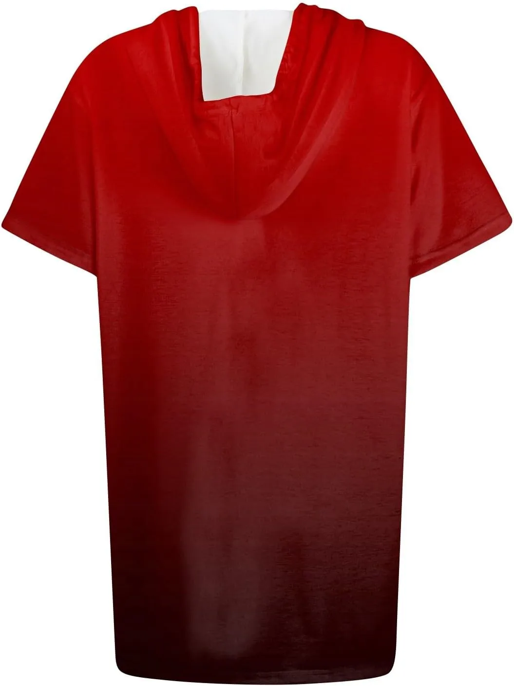 Women's Casual Summer Hoodies Short Sleeve Drawstring Hoodies Tops Front Pullover T-Shirts Tops