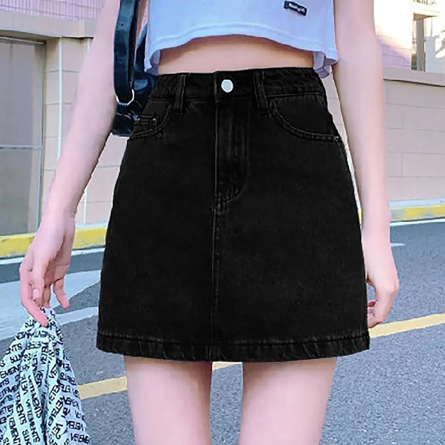 Womens Denim Skirts High Waisted Casual Stretchy Trendy Baggy Teen Girls Summer Slim Fit Y2k Relaxed Fit Jean Shorts