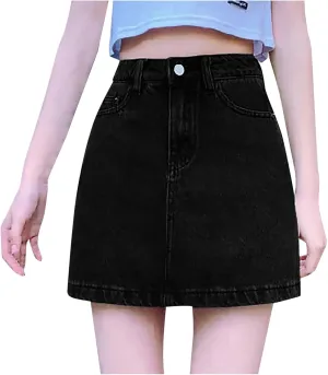Womens Denim Skirts High Waisted Casual Stretchy Trendy Baggy Teen Girls Summer Slim Fit Y2k Relaxed Fit Jean Shorts