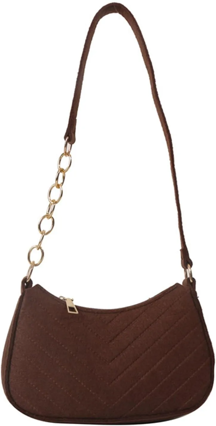 Women's Felt Fabric Top Handle Shoulder Bags Hobo Bags Clutch Purses Shoulder Bag Handbag and Purse (Black)