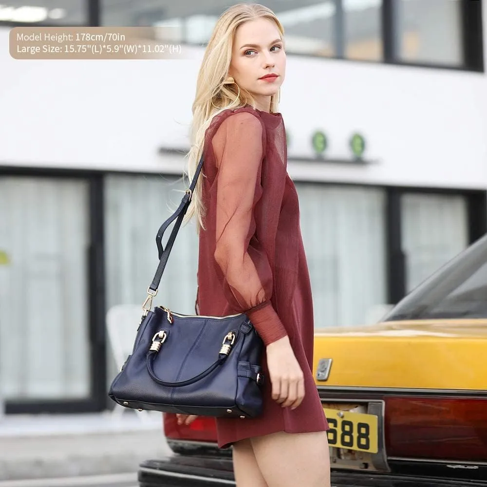 Womens Genuine Leather Purses and Handbags, Satchel Tote Shoulder Bag