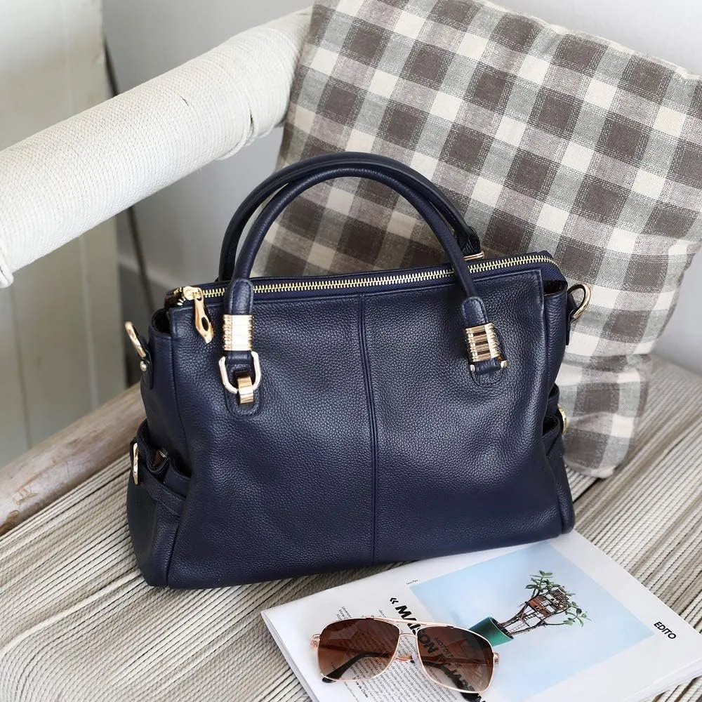 Womens Genuine Leather Purses and Handbags, Satchel Tote Shoulder Bag