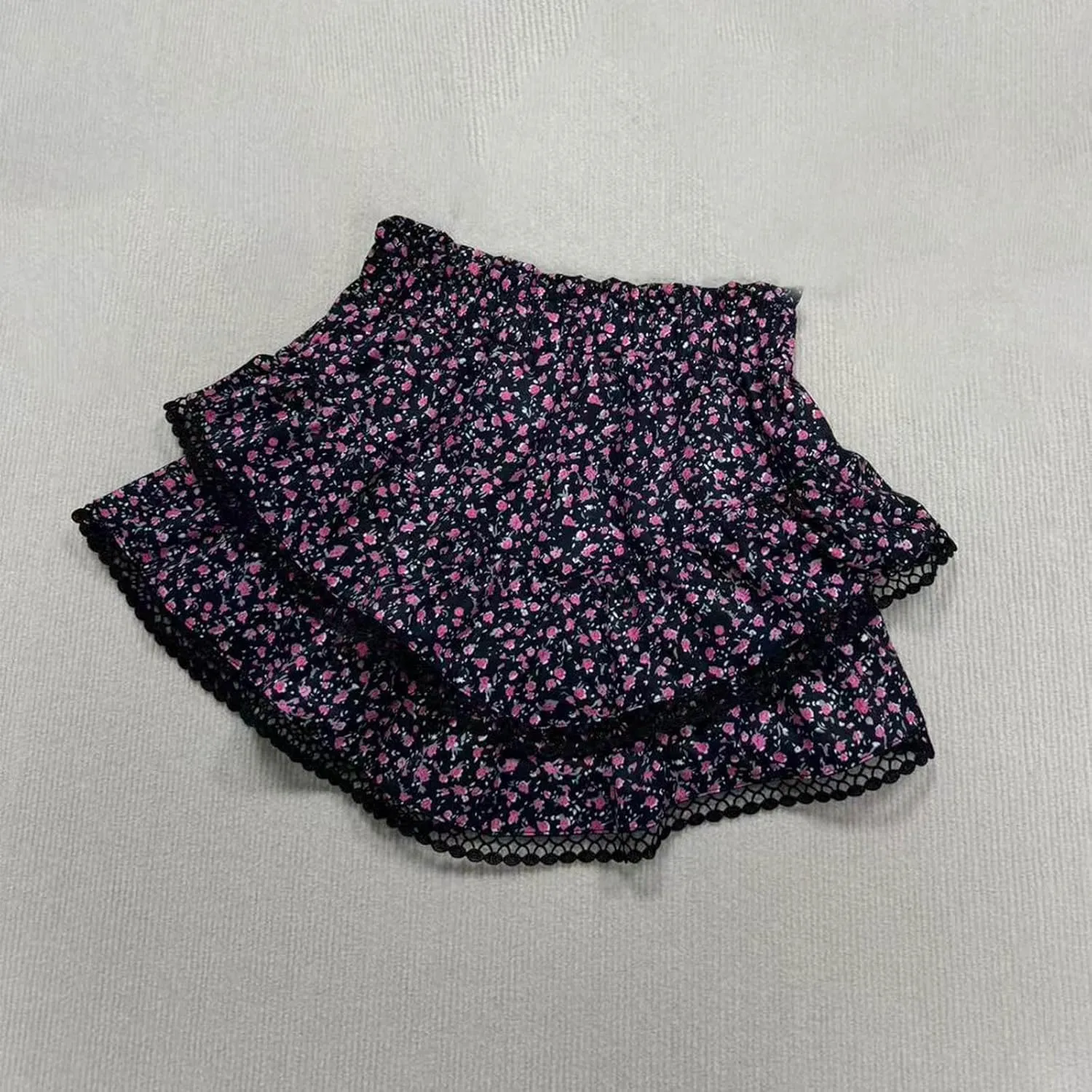 Womens Loose Fit Skorts for Women Mini Little Dressy Mesh Tiered 2025 Fashion Y2K
