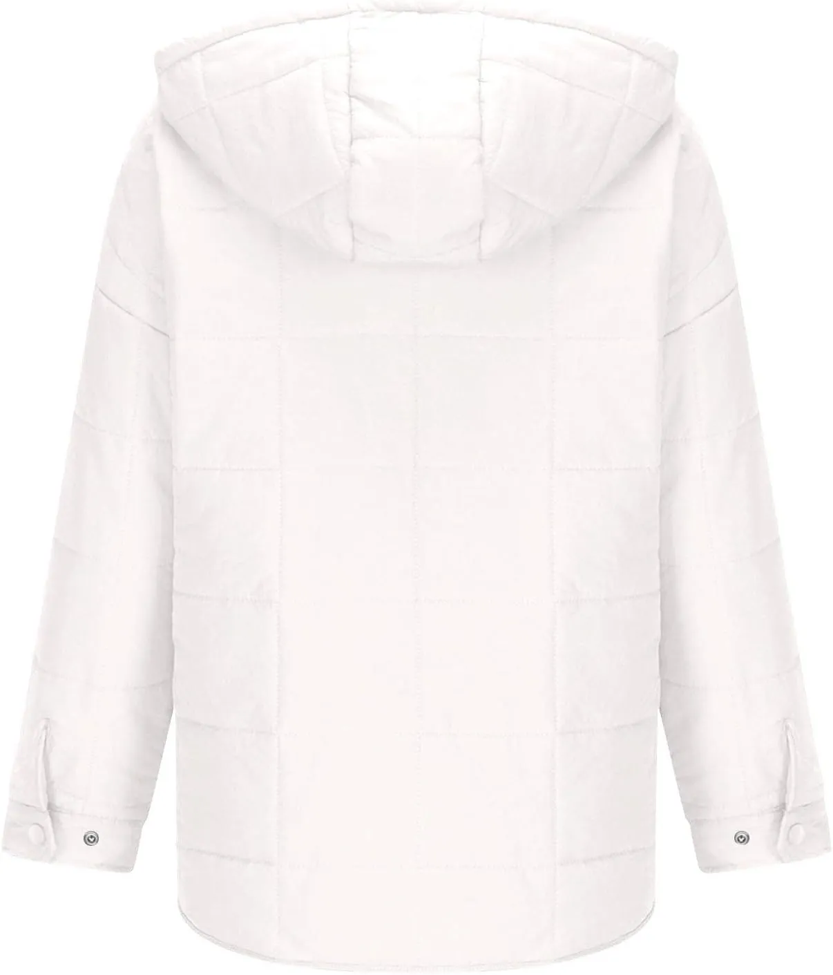 Women's Quilted Pullover Puffer Jacket Hooded Oversize Coat Tops Winter Warm Padded Hoodies Outwear with Pockets