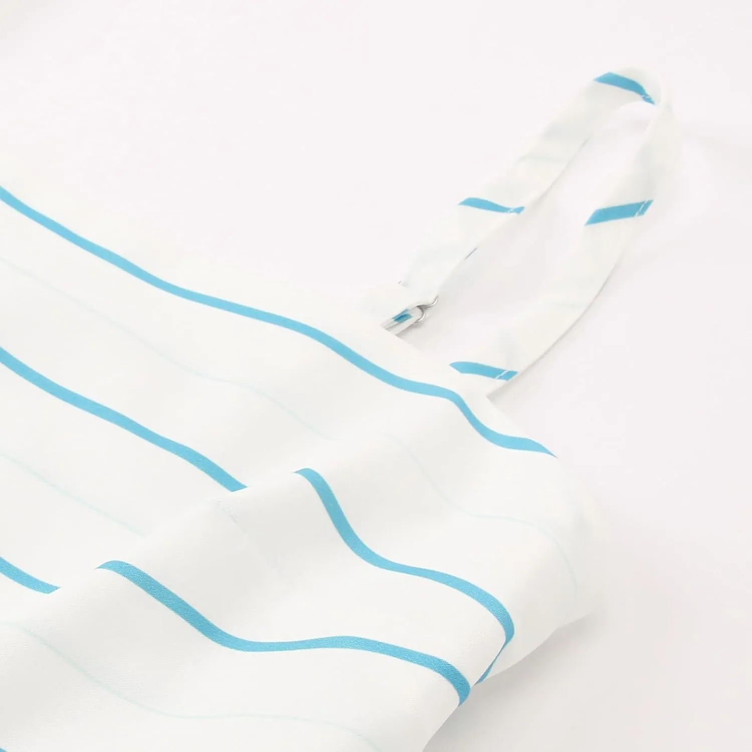 Women's Striped Back Smocked Maxi Dress Sexy Spaghetti Strap Dress Cut Out Flowy Swing Long Dresses