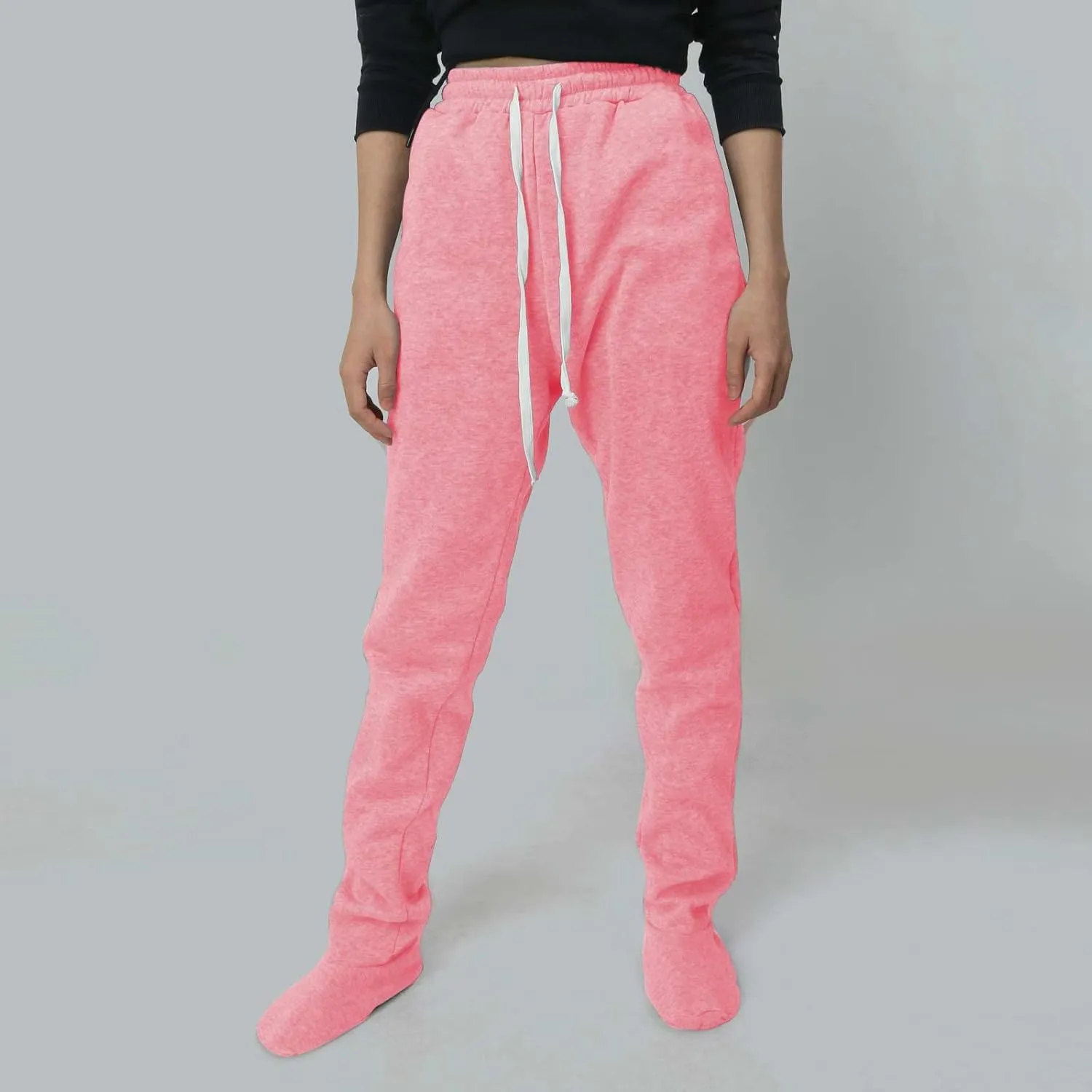 Womens Summer Pants Baggy Drawstring High Waist Lounge Pants Straight Leg Comfy Casual Trousers with Pockets 2025