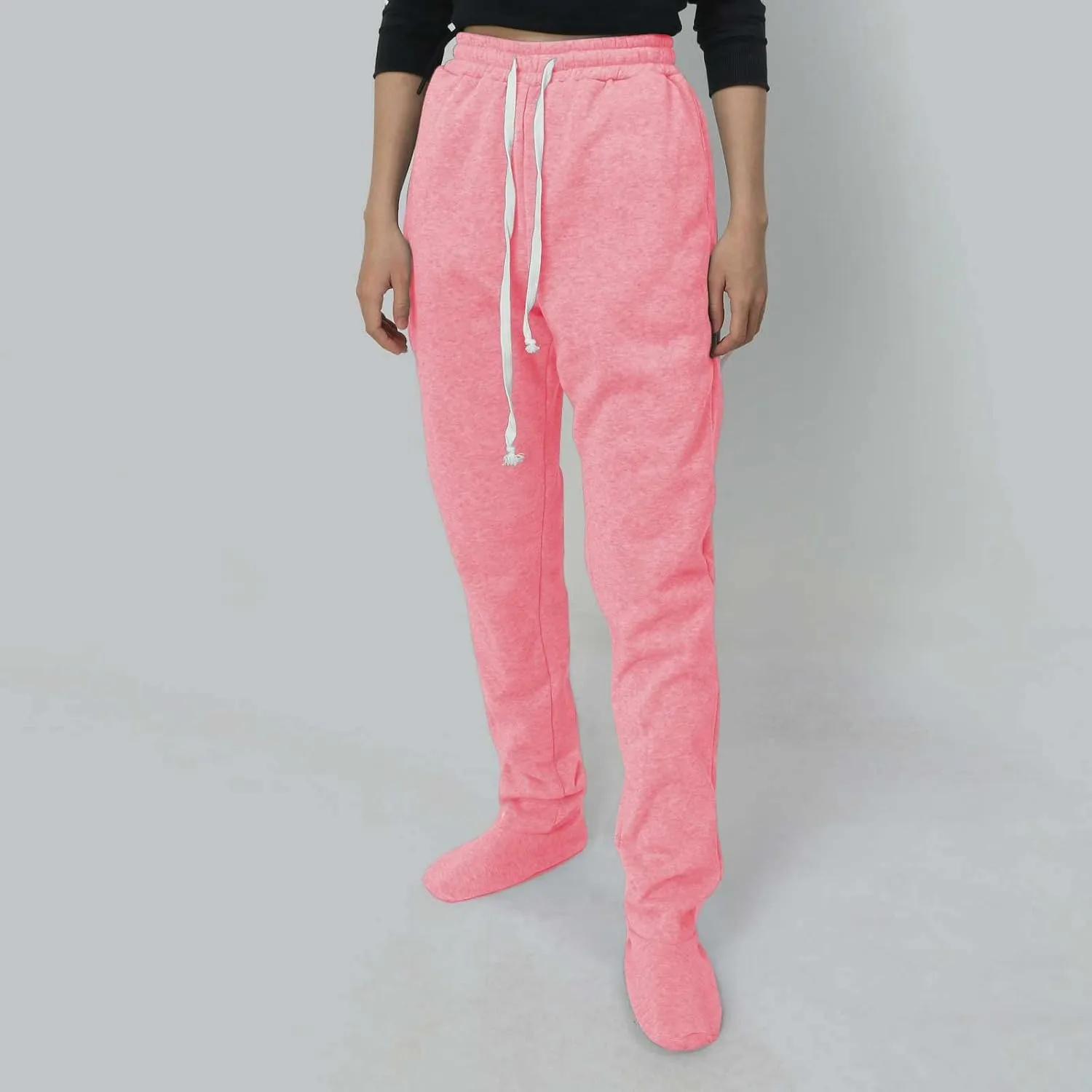 Womens Summer Pants Baggy Drawstring High Waist Lounge Pants Straight Leg Comfy Casual Trousers with Pockets 2025