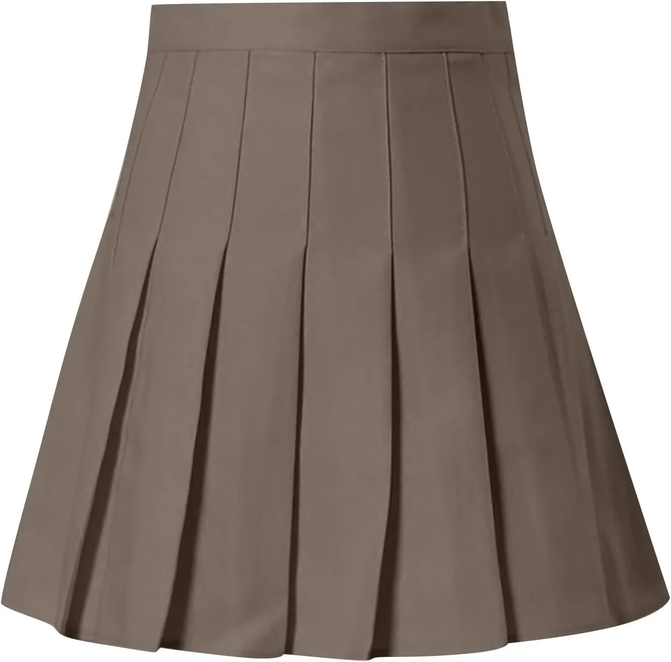 Women's Sundresses 2025 Summer Casual Loose Trendy Elastic High Waist Solid Color Pleated Sun Beach Mini Skirts, XS-3XL