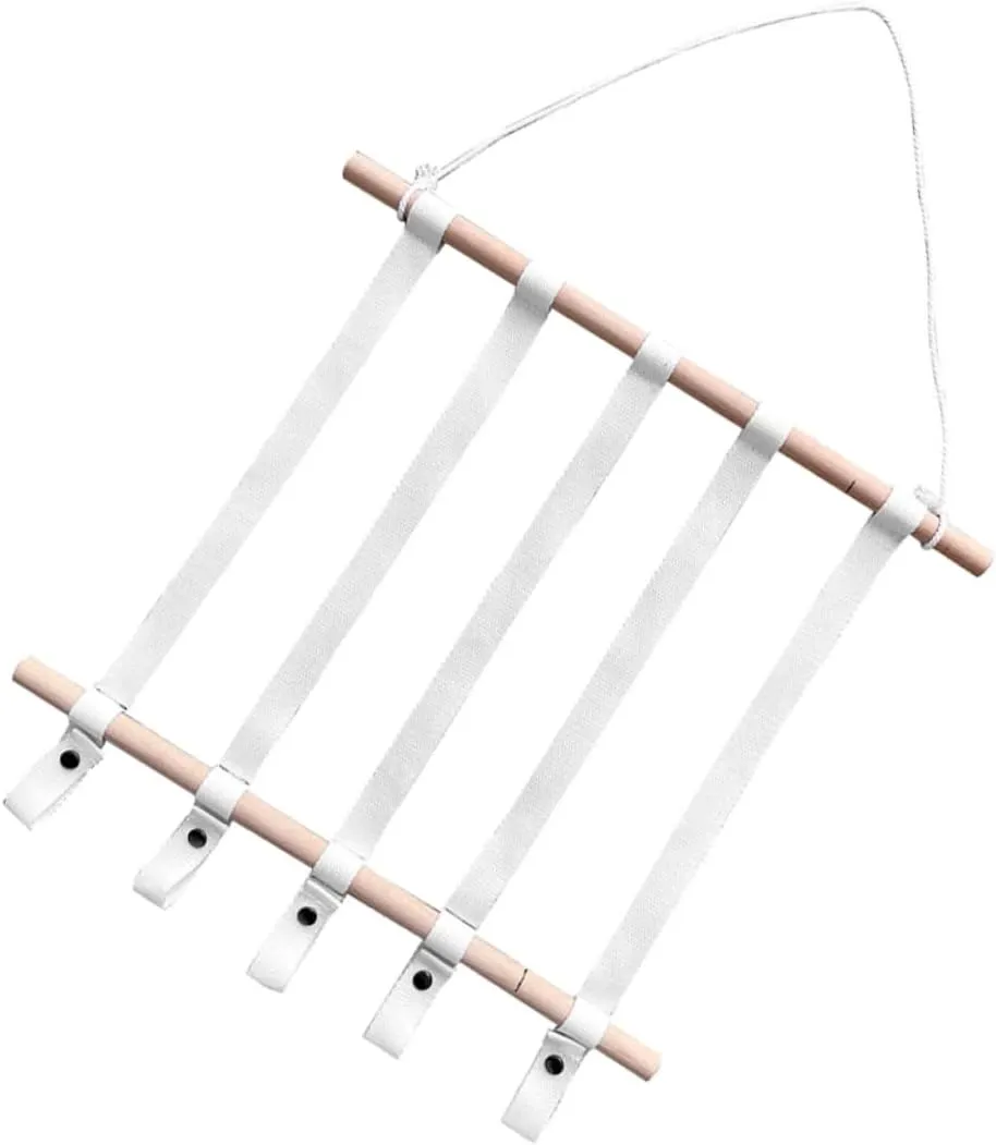 Wooden Stick Hairpin Storage Wall Hanging Hair Accessories Organizer Home Decor Hair Bow Holders for Boys and Girls