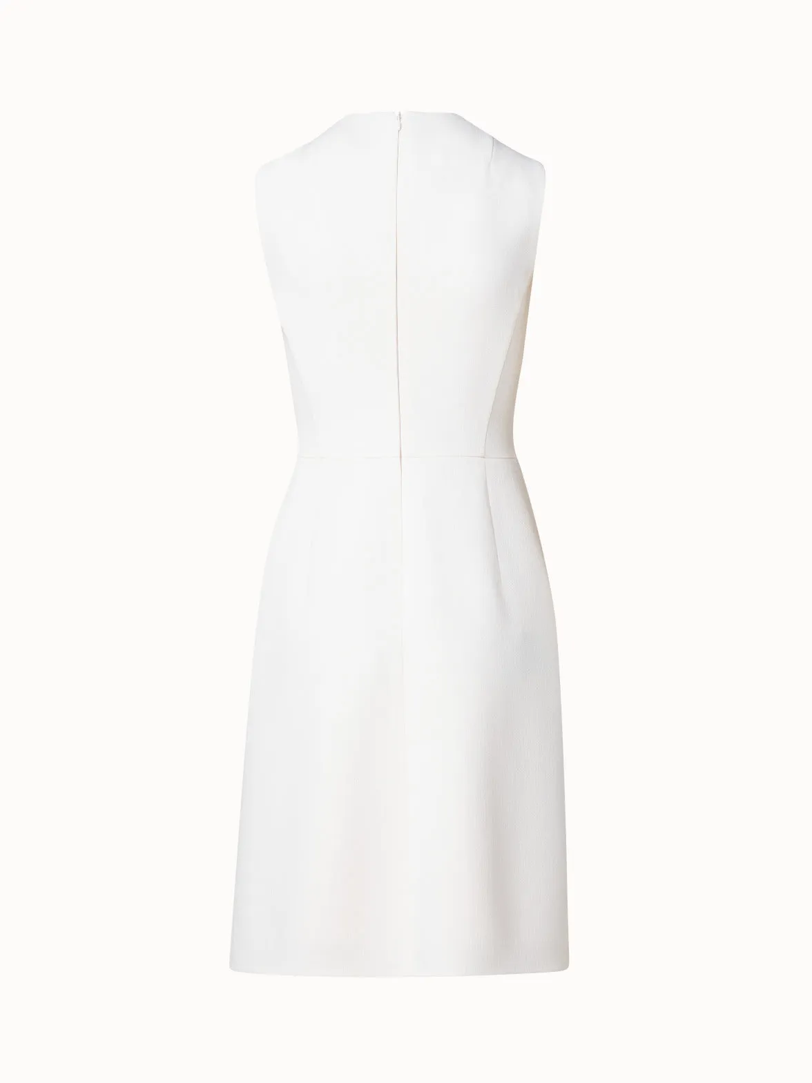 Wool Crpe Double-Face Sheath Dress