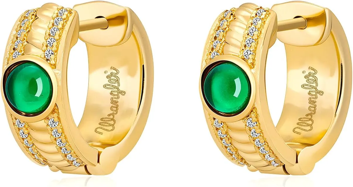 Wrangler Gold Huggie Earrings for Women Western 14K Post Small Gem Hoops Statement Trendy Jewelry