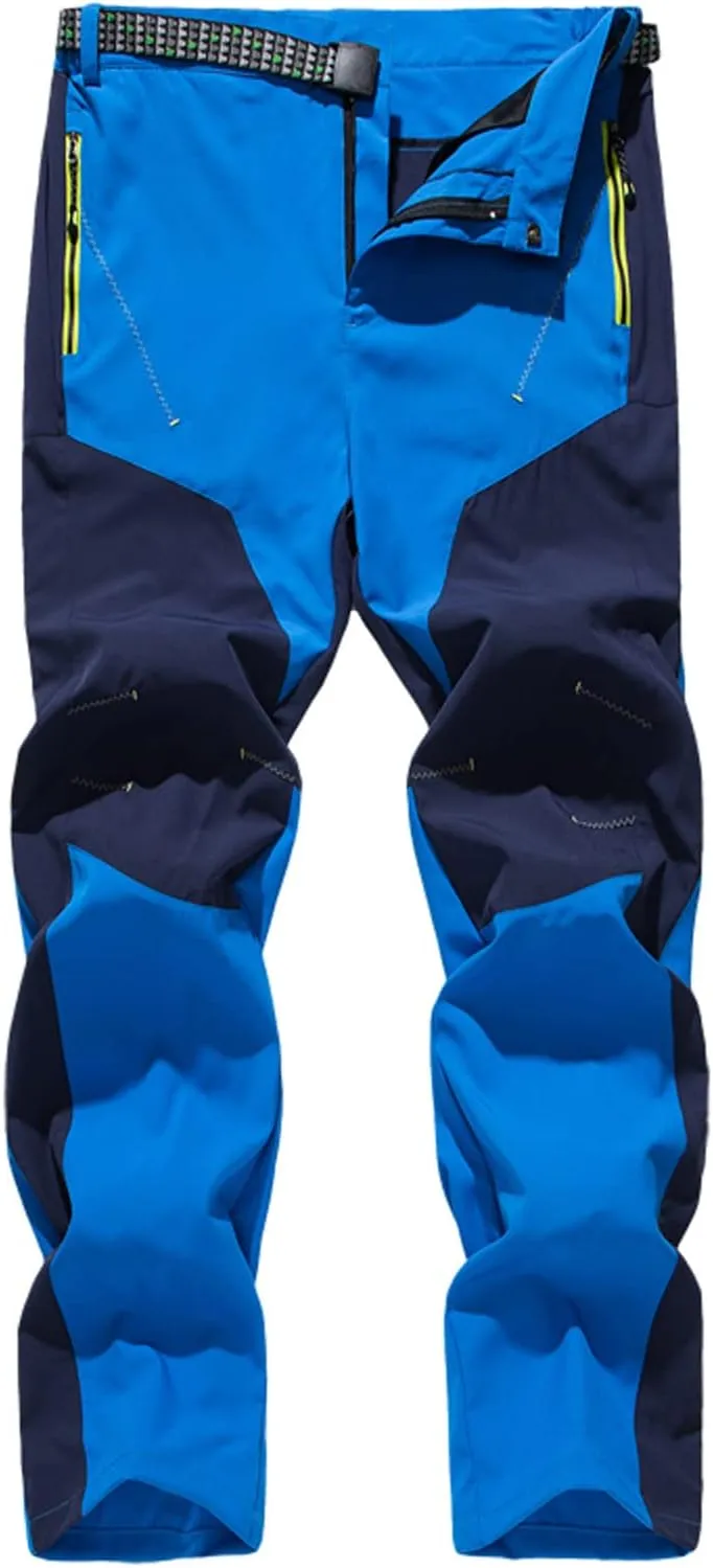 XUNRYAN Mens Hiking Pants Workout Lightweight Quick Dry Waterproof Outdoor Fishing Mountain Pants Trousers Activewear