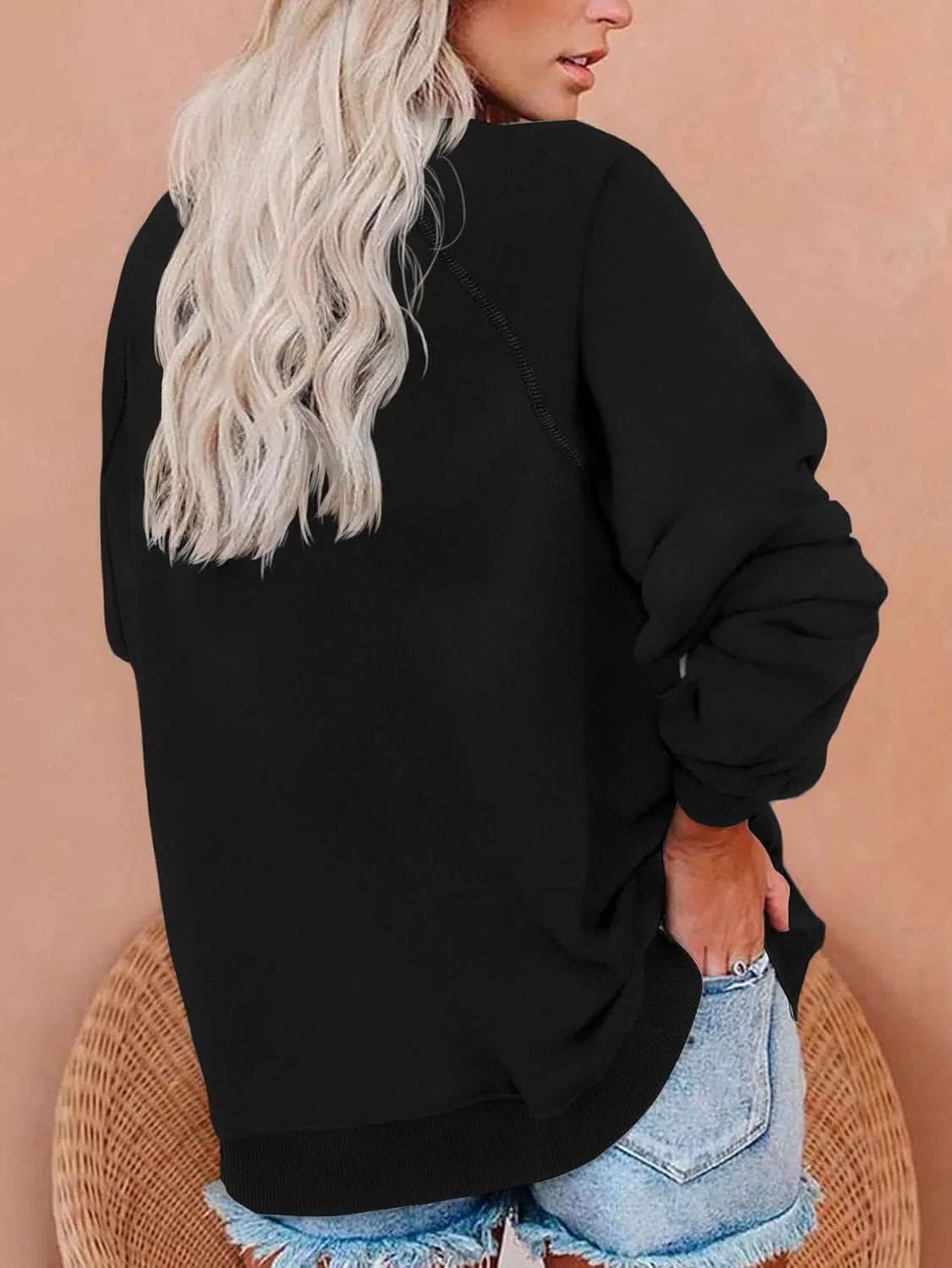 Yes I'm Cold Me 24:7 Sweatshirt Women Funny Letter Print Graphic Casual Loose Long Sleeve Pullover Tops