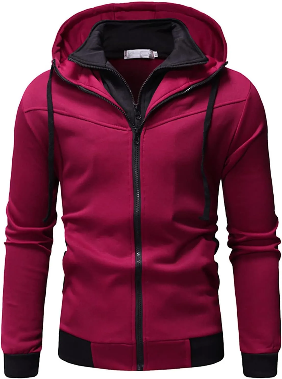 Ymosrh Men's Sweatshirt Zip Up Jacket Pullover Sweatshirts Casual Cardigan Hoodie, M-4XL