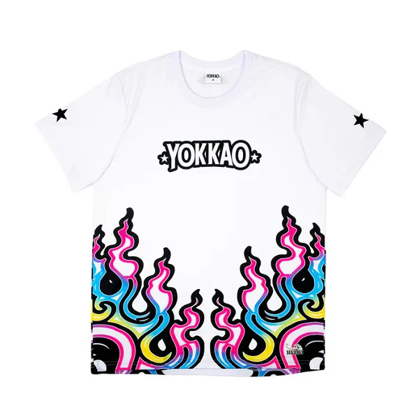Yokkao Flames Workout Shirt White