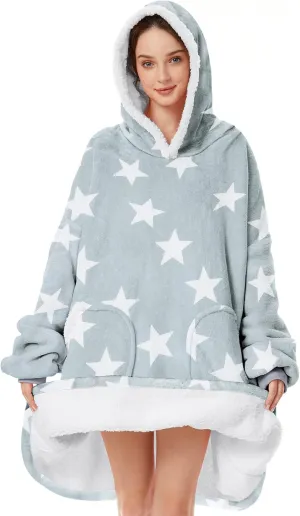 Zando Blanket Hoodie Wearable Blanket Kids and Adult Gift Comfy Blanket Hoodie Oversized Sweatshirt Sherpa Fleece