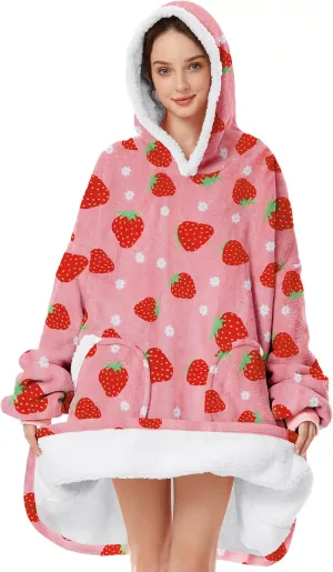 Zando Blanket Hoodie Wearable Blanket Kids and Adult Gift Comfy Blanket Hoodie Oversized Sweatshirt Sherpa Fleece