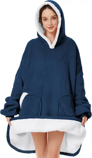 Zando Blanket Hoodie Wearable Blanket Kids and Adult Gift Comfy Blanket Hoodie Oversized Sweatshirt Sherpa Fleece
