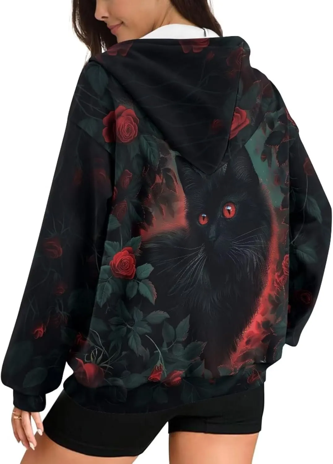 Zipper Hoodies for Women Oversized Sweatshirt with Pockets Sweater Hooded Sweatshirt Fall Clothes Activewear