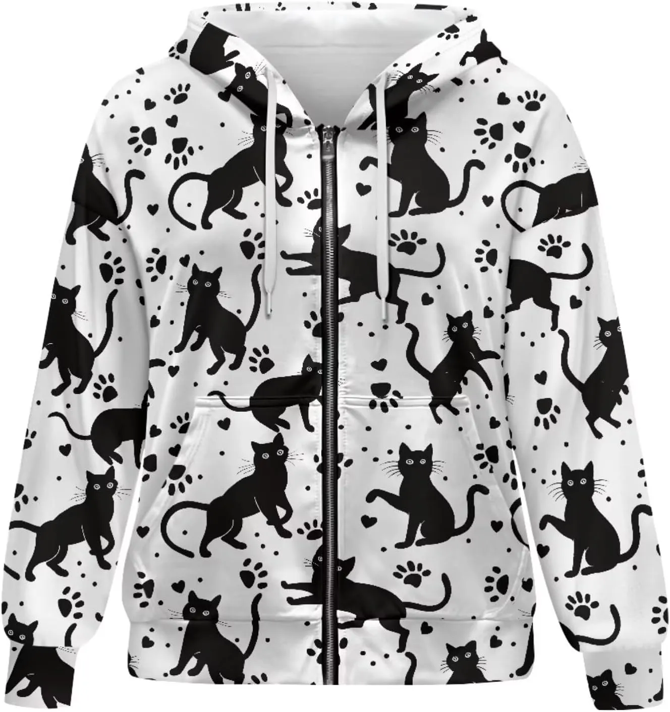 Zipper Hoodies for Women Oversized Sweatshirt with Pockets Sweater Hooded Sweatshirt Fall Clothes Activewear